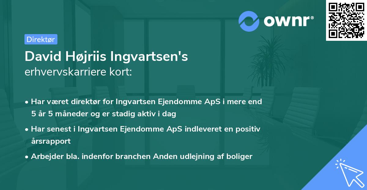 David Højriis Ingvartsen's erhvervskarriere kort