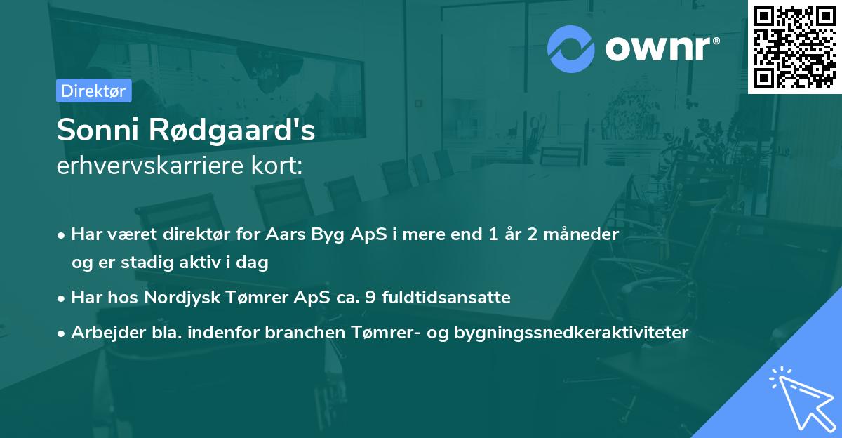 Sonni Rødgaard's erhvervskarriere kort