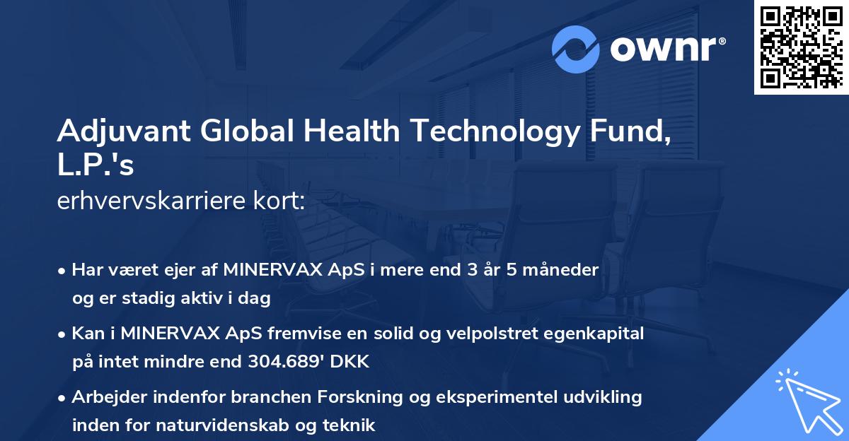 Adjuvant Global Health Technology Fund, L.P.'s erhvervskarriere kort