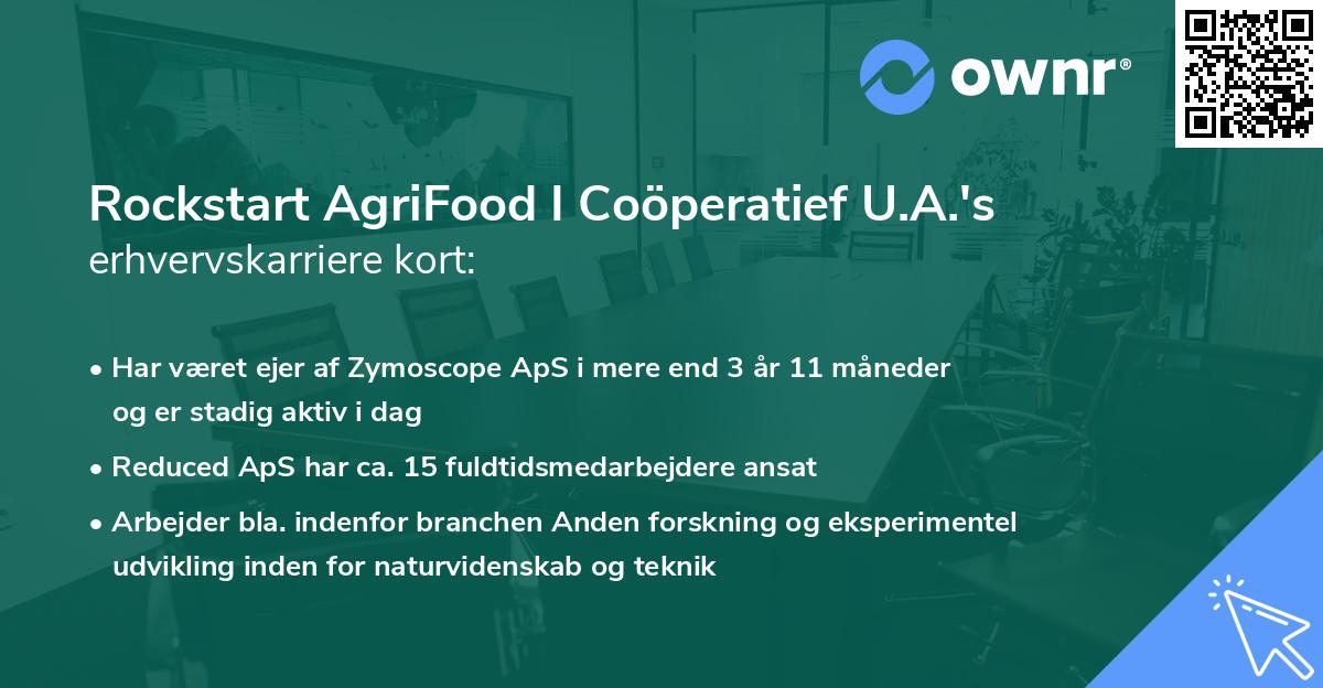 Rockstart AgriFood I Coöperatief U.A.'s erhvervskarriere kort