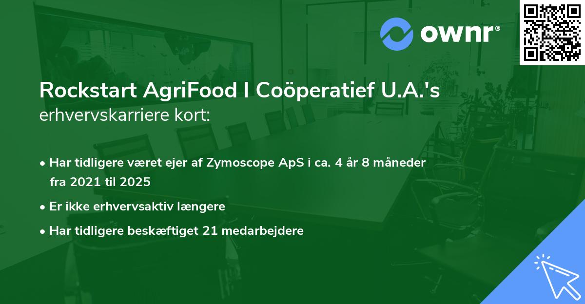Rockstart AgriFood I Coöperatief U.A.'s erhvervskarriere kort