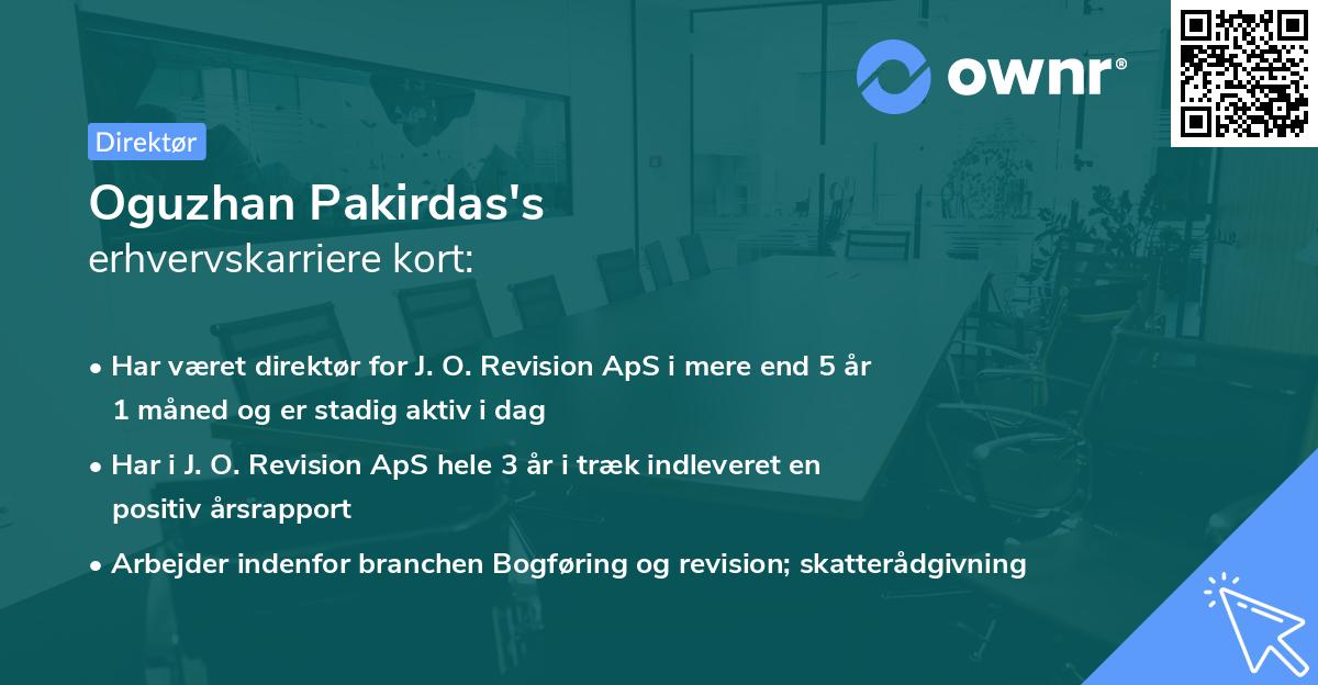 Oguzhan Pakirdas's erhvervskarriere kort