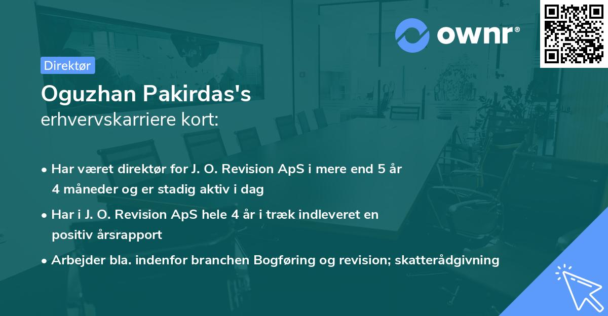 Oguzhan Pakirdas's erhvervskarriere kort