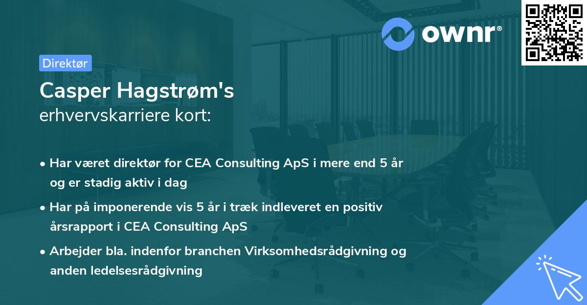 Casper Hagstrøm's erhvervskarriere kort