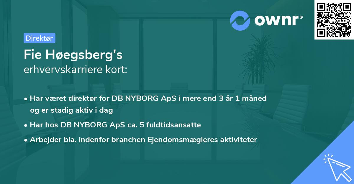 Fie Høegsberg's erhvervskarriere kort