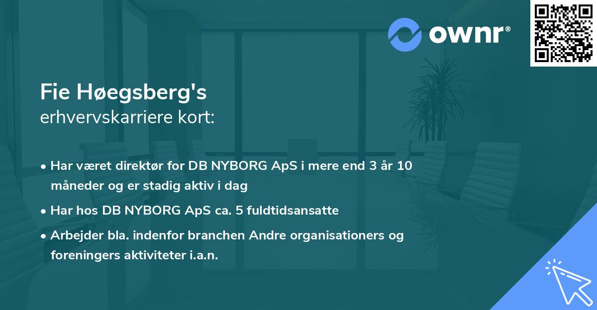 Fie Høegsberg's erhvervskarriere kort