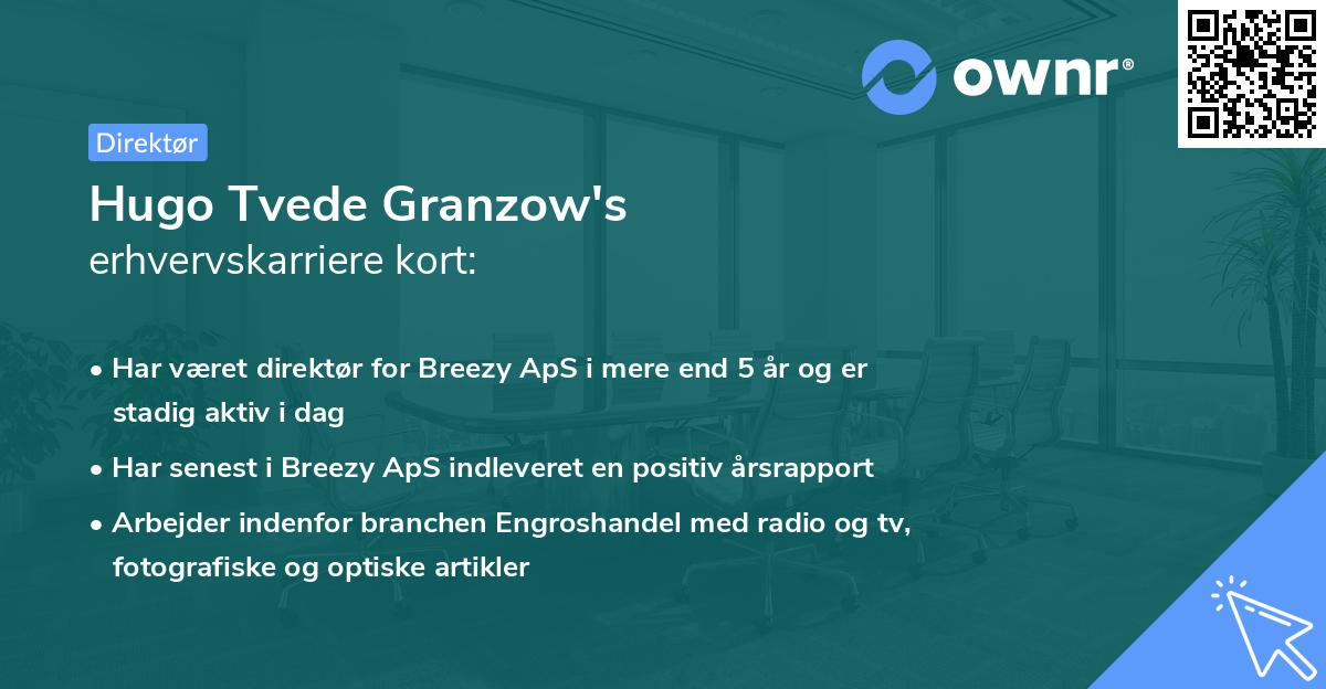 Hugo Tvede Granzow's erhvervskarriere kort
