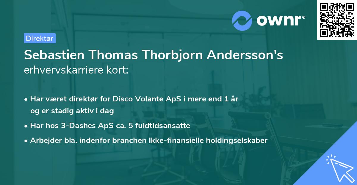 Sebastien Thomas Thorbjorn Andersson's erhvervskarriere kort