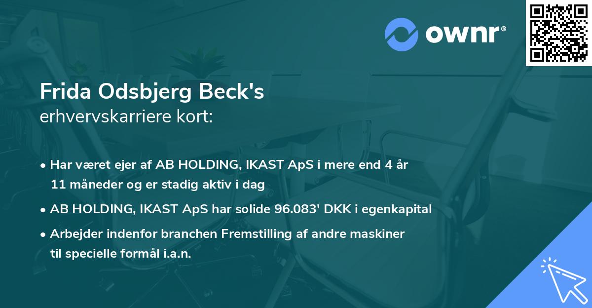 Frida Odsbjerg Beck's erhvervskarriere kort