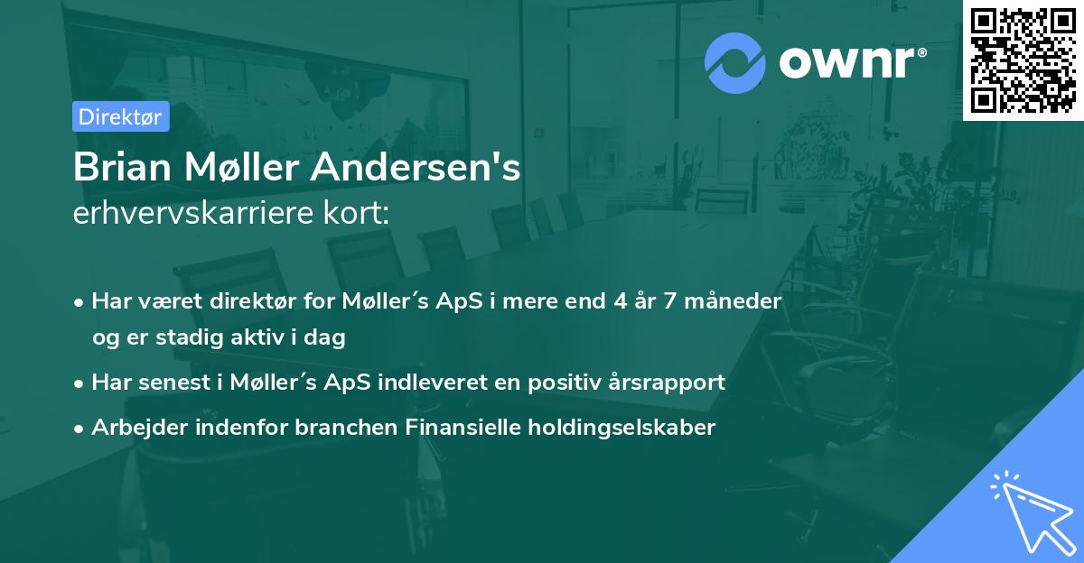 Brian Møller Andersen's erhvervskarriere kort