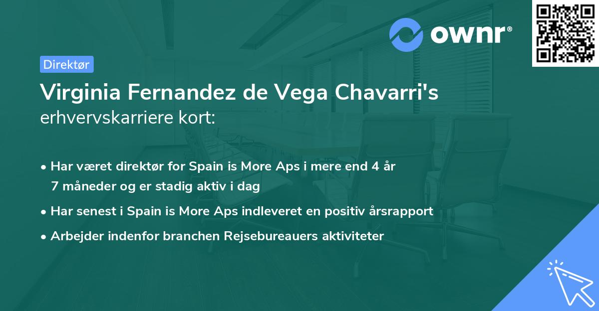 Virginia Fernandez de Vega Chavarri's erhvervskarriere kort
