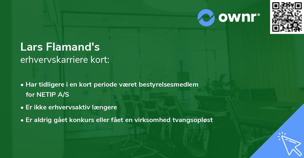 Lars Flamand's erhvervskarriere kort