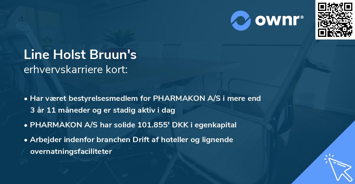 Line Holst Bruun's erhvervskarriere kort