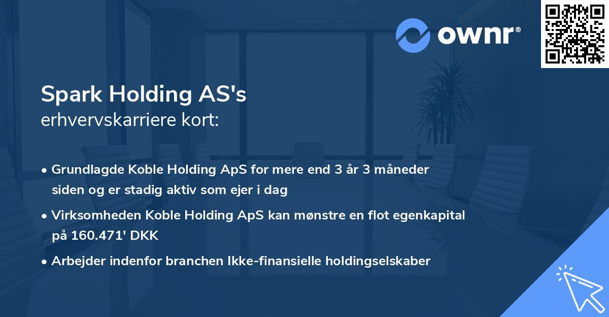 Spark Holding AS's erhvervskarriere kort