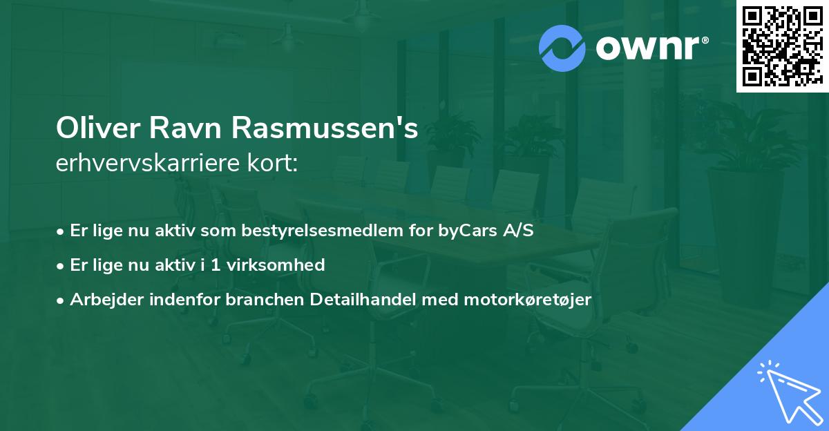 Oliver Ravn Rasmussen's erhvervskarriere kort