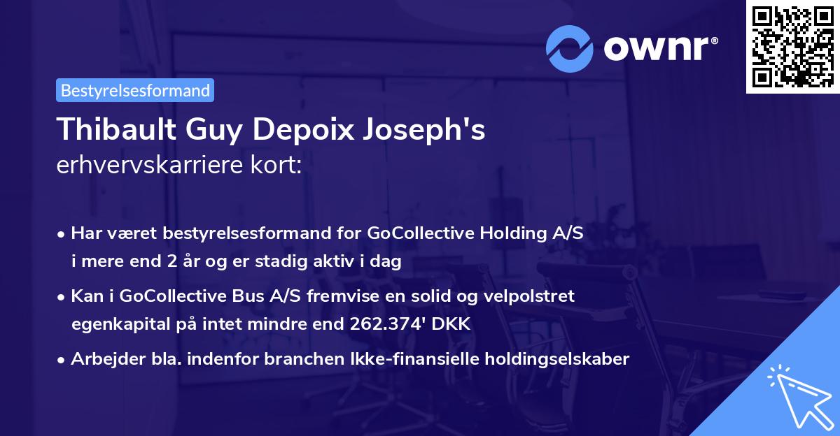 Thibault Guy Depoix Joseph's erhvervskarriere kort