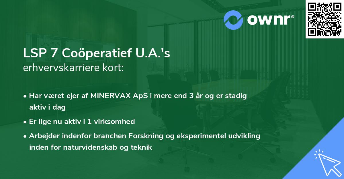 LSP 7 Coöperatief U.A.'s erhvervskarriere kort