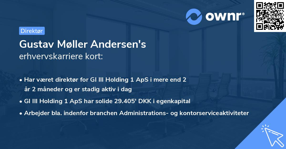 Gustav Møller Andersen's erhvervskarriere kort