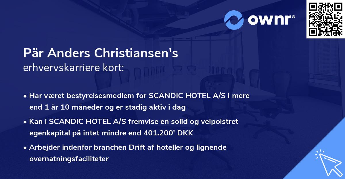 Pär Anders Christiansen's erhvervskarriere kort