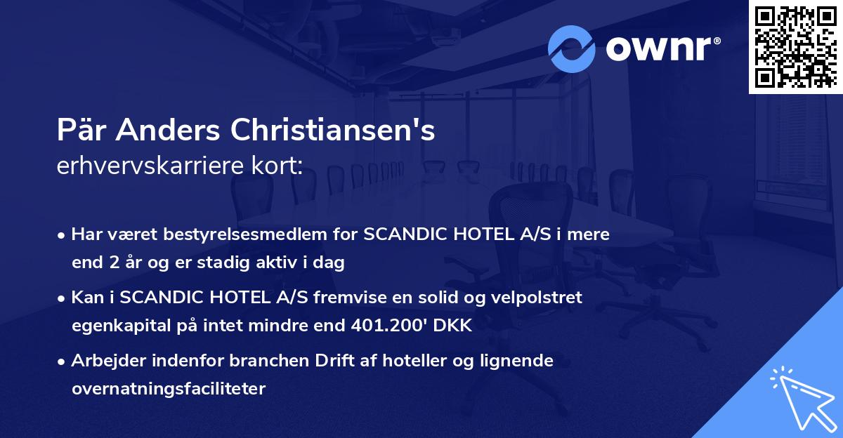 Pär Anders Christiansen's erhvervskarriere kort