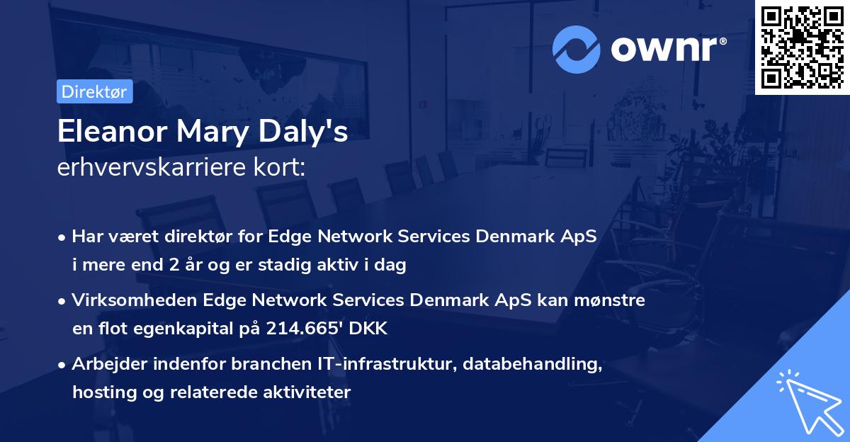 Eleanor Mary Daly's erhvervskarriere kort