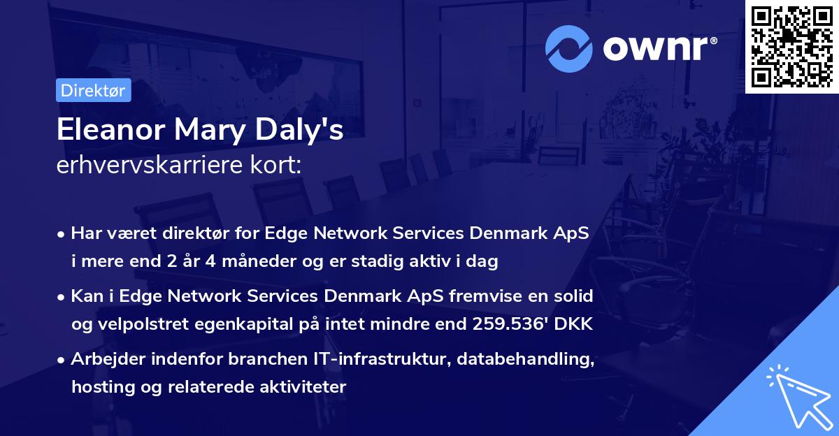 Eleanor Mary Daly's erhvervskarriere kort