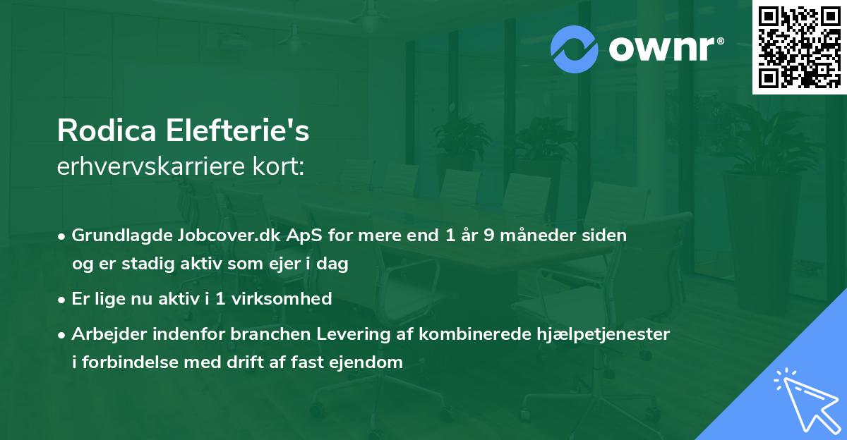Rodica Elefterie's erhvervskarriere kort