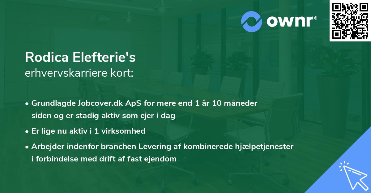 Rodica Elefterie's erhvervskarriere kort