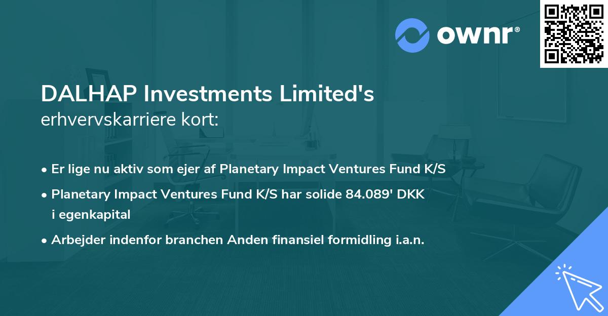 DALHAP Investments Limited's erhvervskarriere kort