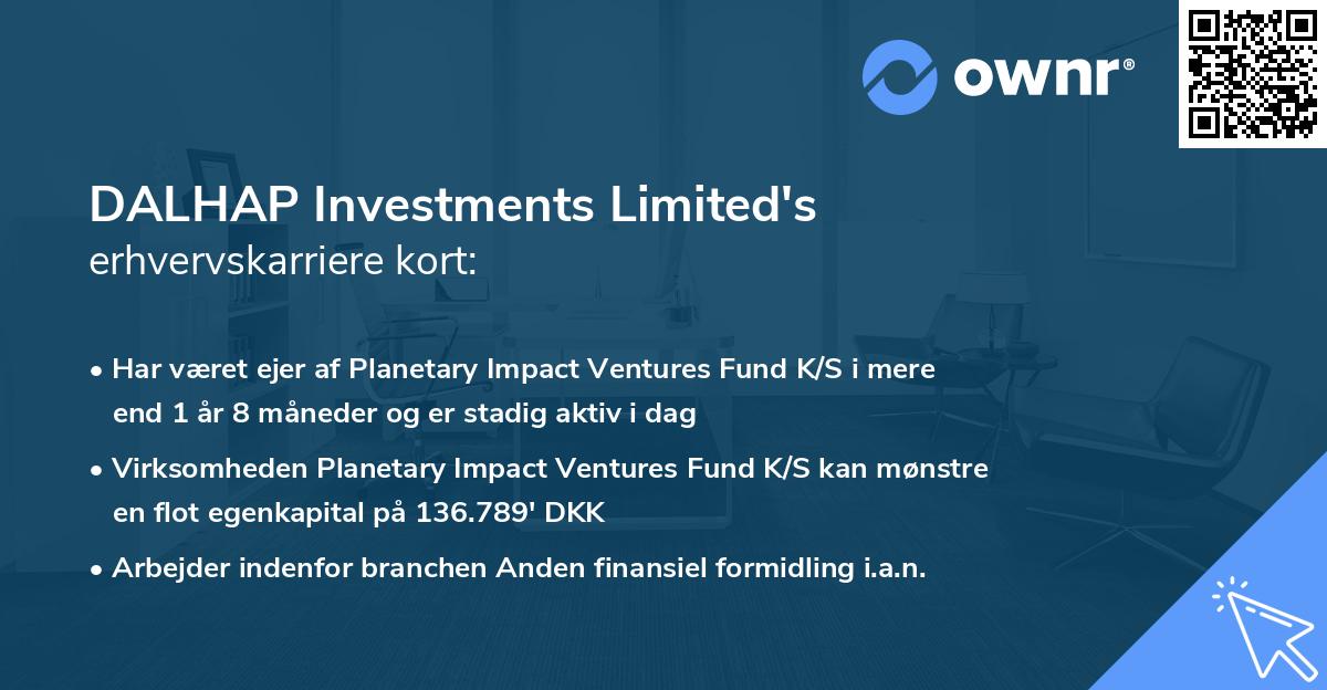DALHAP Investments Limited's erhvervskarriere kort