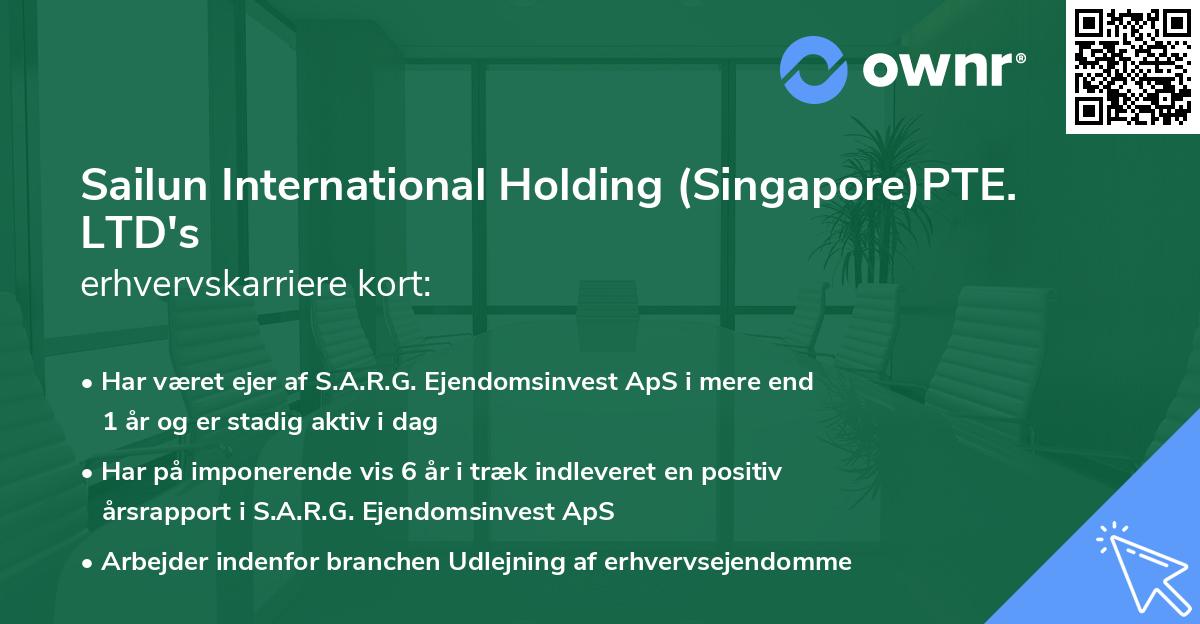 Sailun International Holding (Singapore)PTE. LTD's erhvervskarriere kort