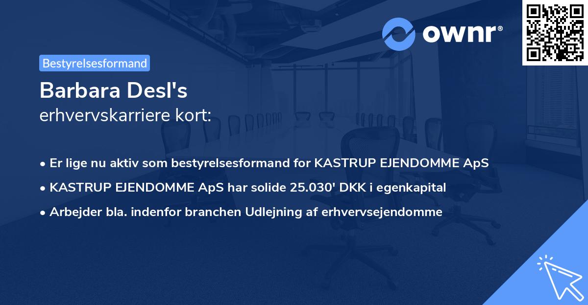 Barbara Desl's erhvervskarriere kort