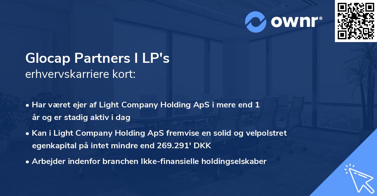 Glocap Partners I LP's erhvervskarriere kort