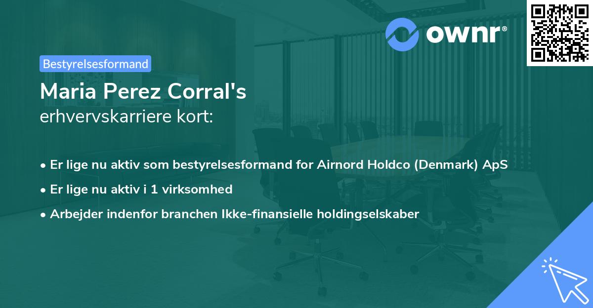 Maria Perez Corral's erhvervskarriere kort