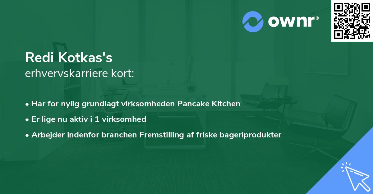 Redi Kotkas's erhvervskarriere kort