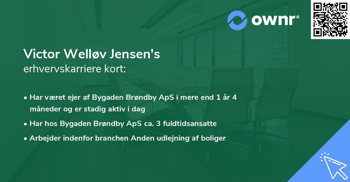 Victor Welløv Jensen's erhvervskarriere kort
