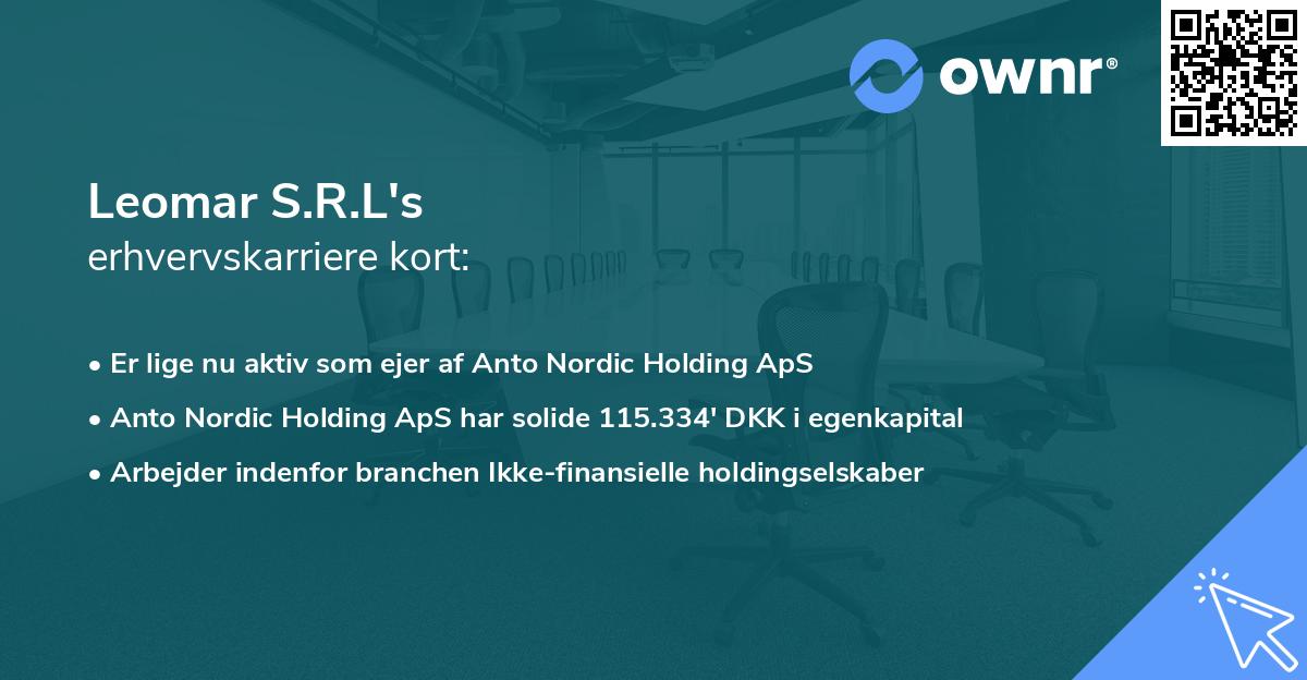 Leomar S.R.L's erhvervskarriere kort
