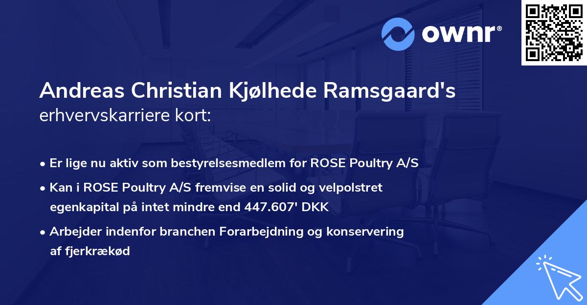 Andreas Christian Kjølhede Ramsgaard's erhvervskarriere kort