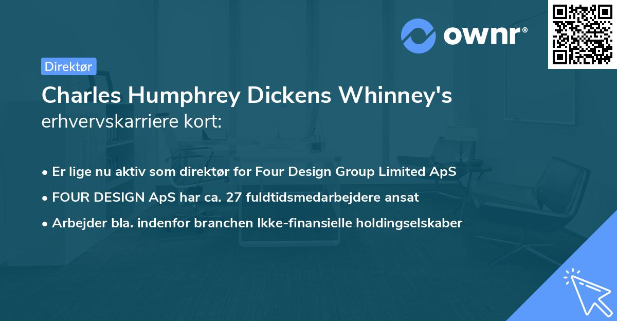 Charles Humphrey Dickens Whinney's erhvervskarriere kort
