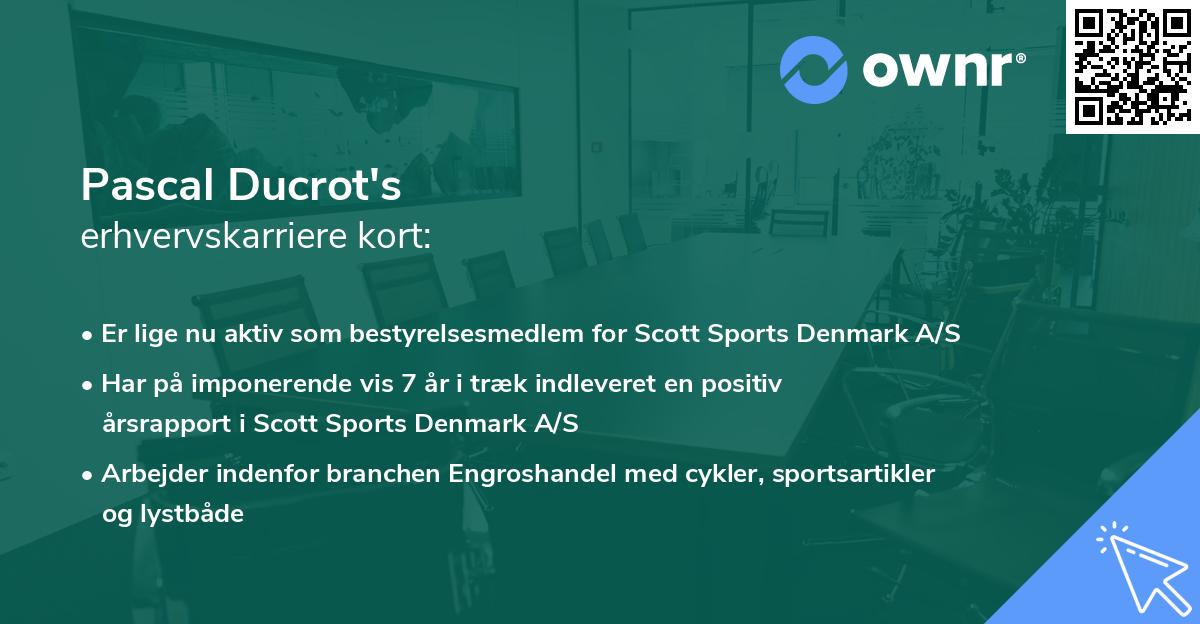 Pascal Ducrot's erhvervskarriere kort