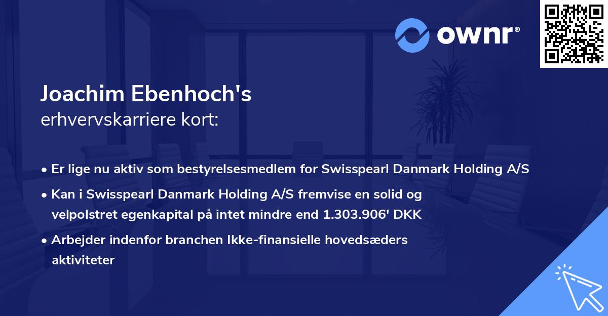 Joachim Ebenhoch's erhvervskarriere kort