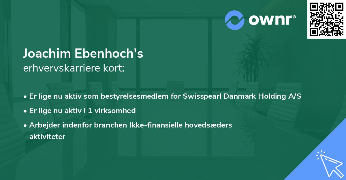 Joachim Ebenhoch's erhvervskarriere kort