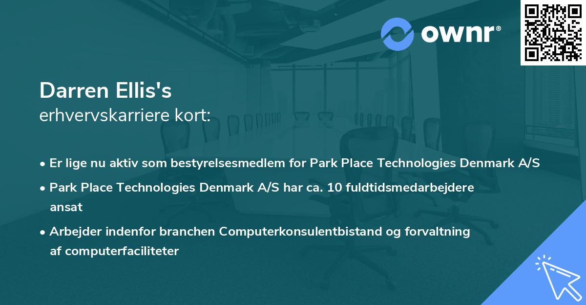 Darren Ellis's erhvervskarriere kort