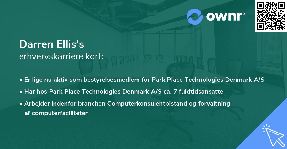 Darren Ellis's erhvervskarriere kort