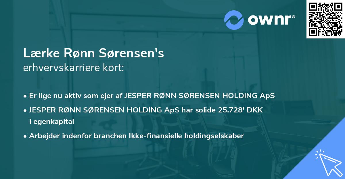 Lærke Rønn Sørensen's erhvervskarriere kort