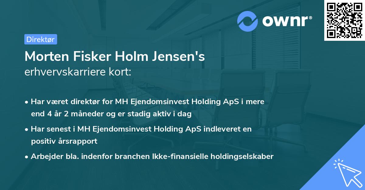 Morten Fisker Holm Jensen's erhvervskarriere kort