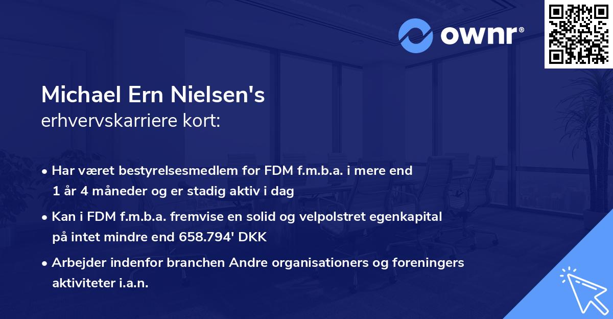 Michael Ern Nielsen's erhvervskarriere kort