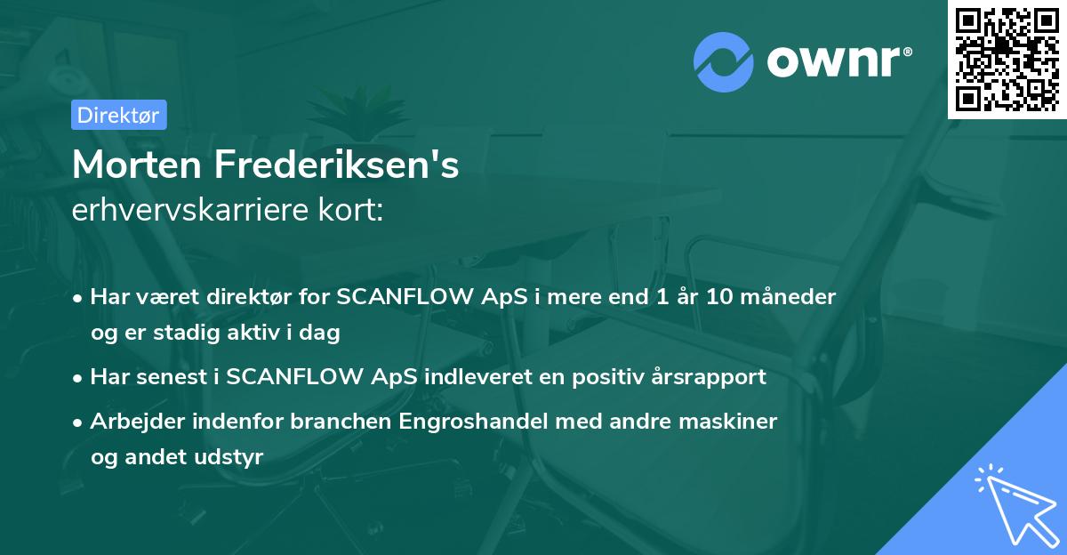 Morten Frederiksen's erhvervskarriere kort