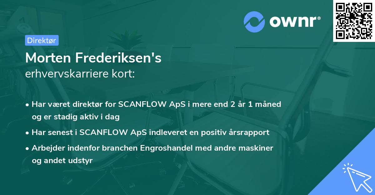 Morten Frederiksen's erhvervskarriere kort