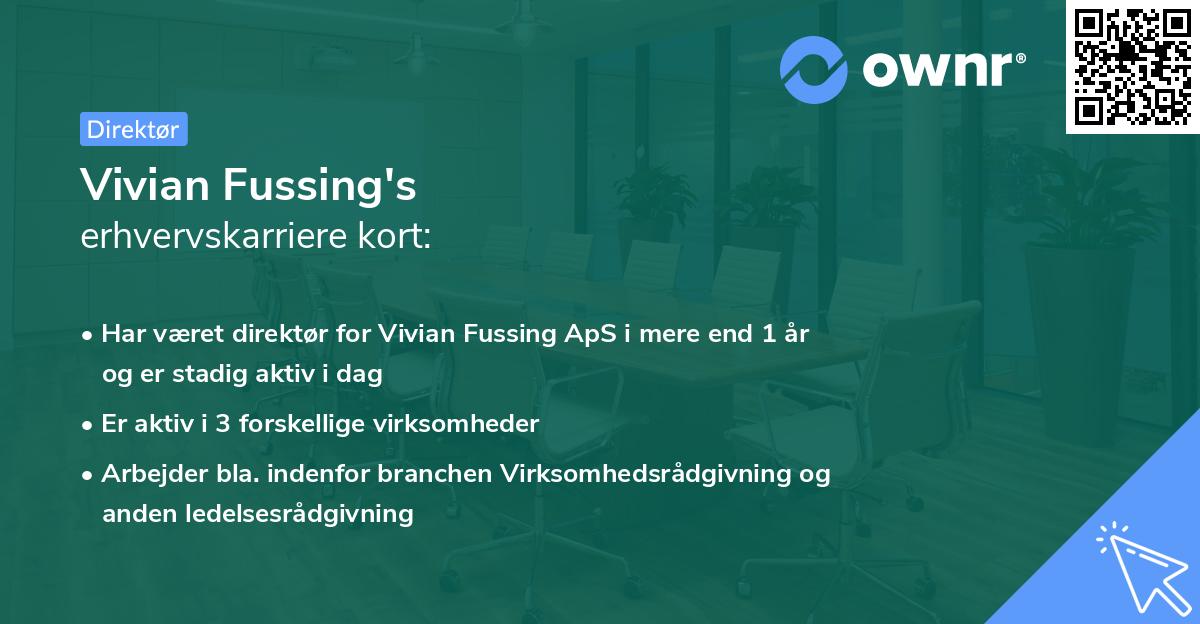 Vivian Fussing's erhvervskarriere kort